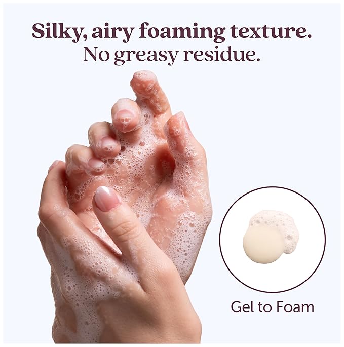 Fresh Awakening Gentle Face Wash for Women - Foaming Oil to Foam Facial Cleanser & Makeup Remover - Natural, Hydrating, Rich in Squalane, Omegas, Vitamin A + Antioxidants