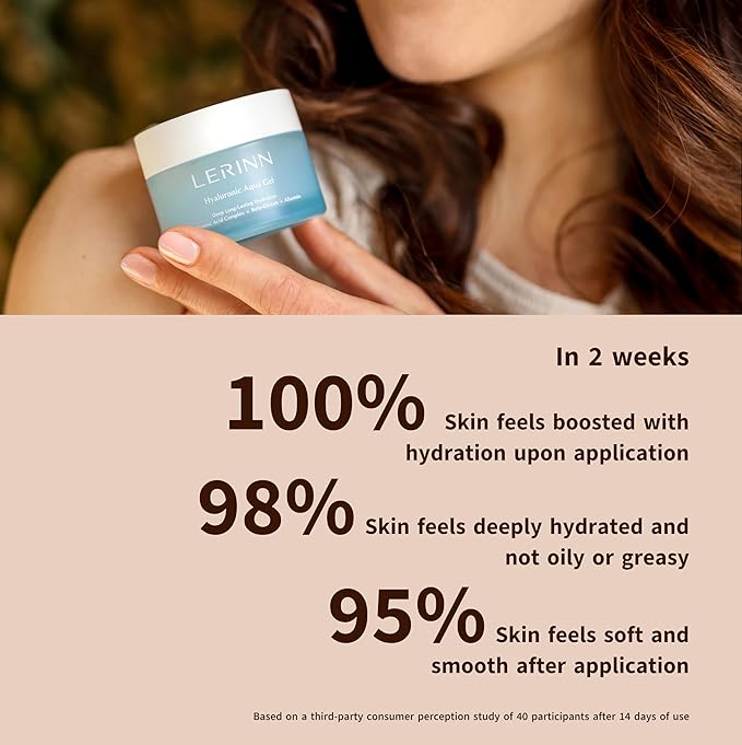 Hyaluronic Aqua Gel, Lightweight Oil-Free Face Moisturizer with Hyaluronic Acid for Deep Hydration, Fast-Absorbing Gel Cream, Fragrance-Free Lotion for Sensitive & All Skin Types (50 ml)
