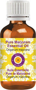 Deve Herbes Pure Marjoram Essential Oil (Origanum majorana) Steam Distilled 100ml (3.38 oz)