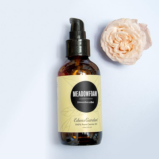 Edens Garden Meadowfoam Carrier Oil- 100% Pure Premium Cold Pressed & Hexane Free, Natural Moisturizer for Face, Skin, Body, Hair, Scalp, Lip & Nail Care, Diluting Essential Oils 118 ml (4 fl oz)