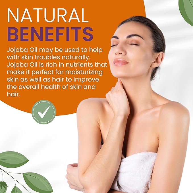 Dr Joe Lab Jojoba Oil 16 oz Pure Natural Cold Pressed Unrefined Extra Virgin - for Hair Skin Body Nail and Beard - Moisturizes, Soothes, Hydrates, & Nourishes