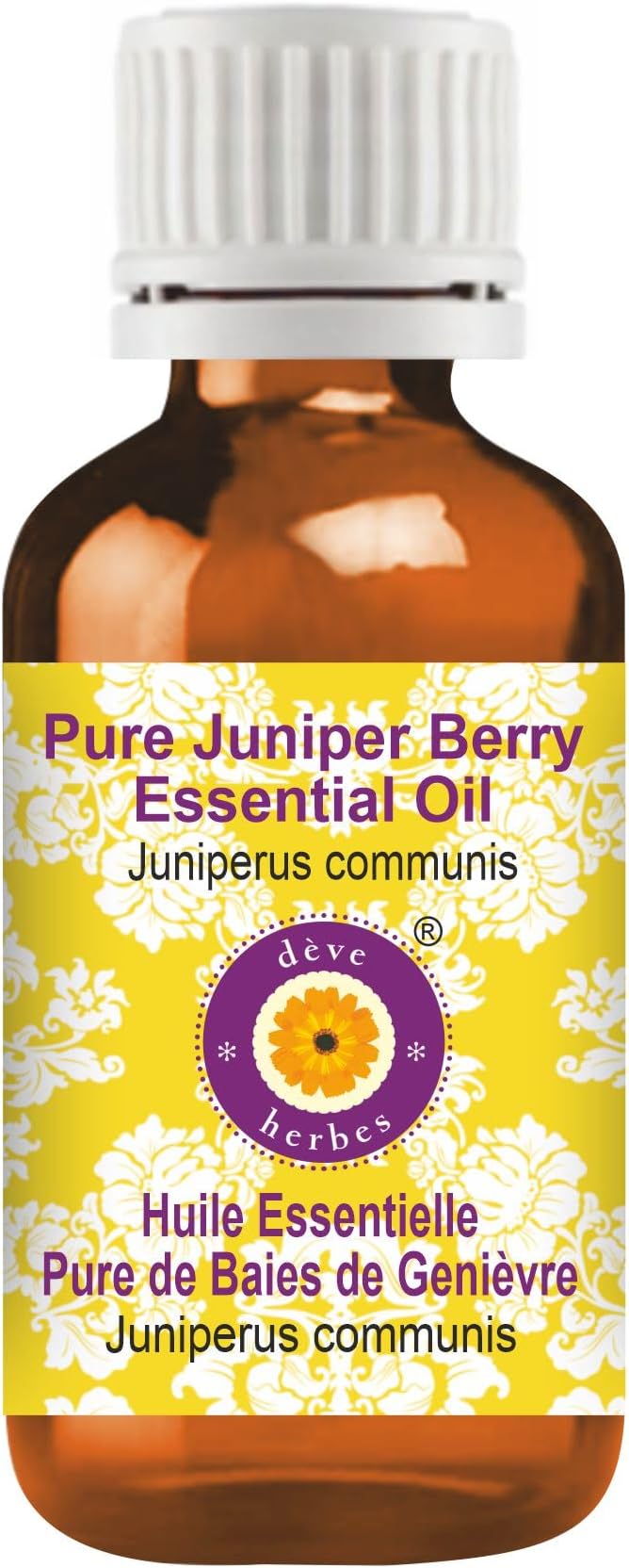 Deve Herbes Pure Juniper Berry Essential Oil (Juniperus communis) Steam Distilled 10ml (0.33 oz)