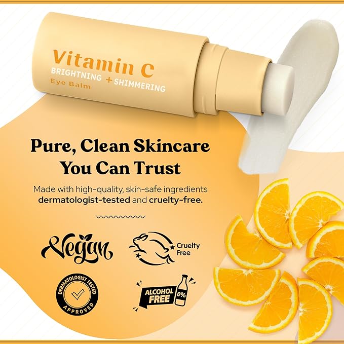 Bella Bliss Vitamin C Eye Balm Stick – Lightweight Under Eye Cream for Puffiness, Dark Circles & Wrinkles – Made in Korea – 0.35 oz / 10 g – Pack of 2