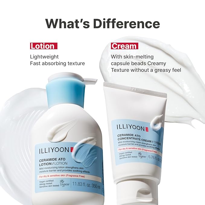 ILLIYOON Ceramide Ato Lotion 528ml(17.85oz) | Daily Moisturizing Lotion for All Skin Types | Deep Moisturizing and Soothing Effect | Korean Skin Care