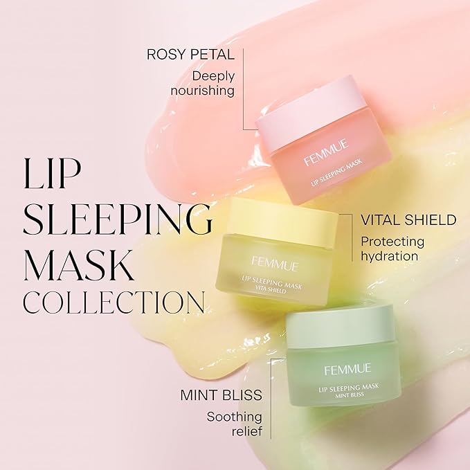 FEMMUE Lip Sleeping Mask (Vita Shield) | Overnight Hydrating Treatment for Dry, Cracked Lips | With Fatty Acids for Plumping & Softening | Non-Sticky Formula