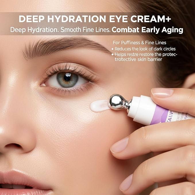 Eye Cream for Dark Circles– Revitalizing Formula with Retinol, Caffeine, Hyaluronic Acid, Peptides & Plant Extracts to Smooth Fine Lines