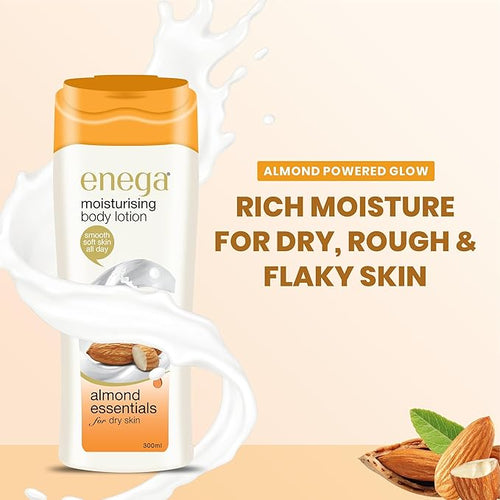 Almond Moisturising Body Lotion for Dry Skin 300 ML, (10.14 Ounce), Winter Essential Body Lotion, Almond Oil Skin Smooth and Deep Nourishing