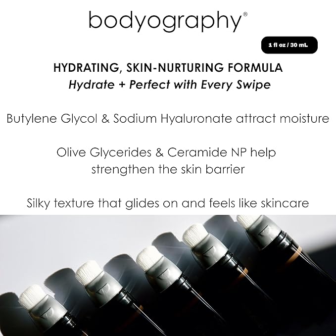 Bodyography Sun Defense Tinted Moisturizer, 1.5 oz | Lightweight SPF Tint with Hyaluronic Acid & Mineral Pigments | Hydrating, Vegan Sheer Coverage for All Skin Types, Light