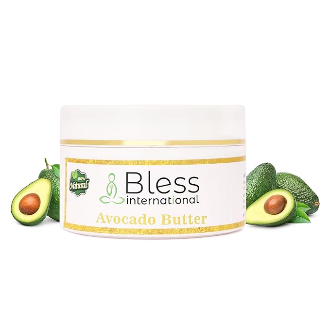 Organic Raw Avocado Butter 100% Pure,Natural & Unrefined| Skin Moisturizer For Face, Body & Hair| 8 OZ/230 GM Ivory / White Grade A | DIY Creams, Balms, Lotions, Soaps| Softens Dry & Tough Skin
