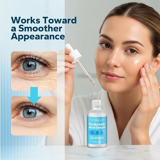 Hyaluronic Acid 2% + B5 and Ceramides (2.03 fl.oz), Hyaluronic Acid Serum for Daily Hydration, Lightweight Formula Absorbs Quickly to Leave Skin Feeling Plumper and Smoother, Non-Sticky Finish