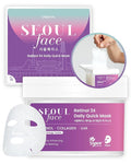 DERMAL Seoul Face Retinol + LHA Daily Quick Sheet Mask, 36 Count Pull-Out Dispenser Box with Tweezers, Pore & Wrinkle Care, Collagen + Peptides, Vegan Tencel