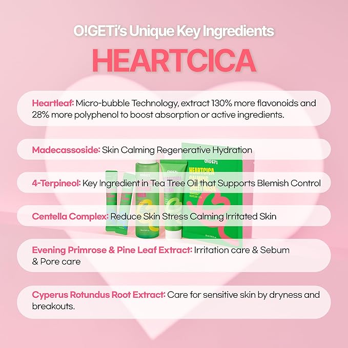 HeartCica Pack Cleanser, Bubble Foaming Facial Cleanser, Cica & Heartleaf, Deep Pore Cleansing, Hydrating & Soothing, 1.8oz