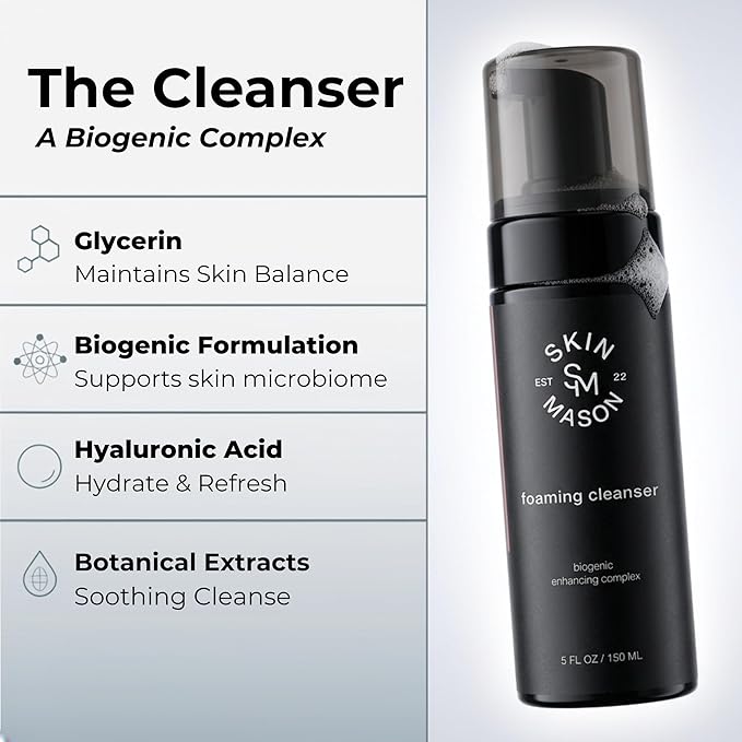 Gentle Foaming Cleanser Gentle Cleanse for sensitive skin, Hydrating for dry skin, Microbiome support with biogenic complex, Supports skin barrier and moisture retention