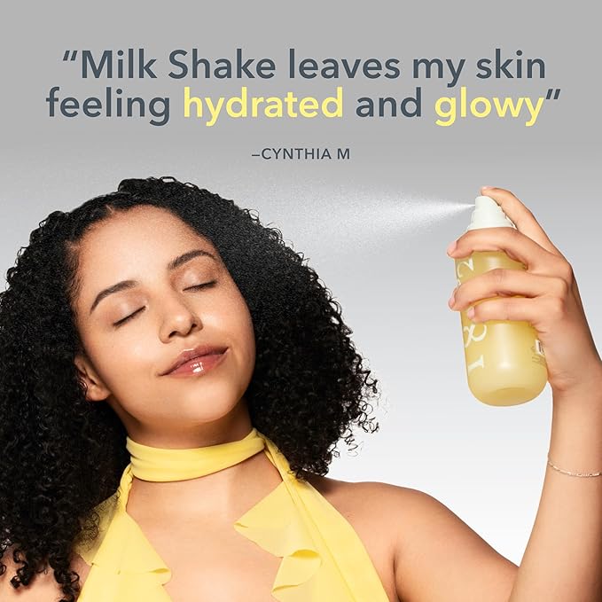 Beekman 1802 Milk Shake Hydrating Face Mist – Setting Spray & Milky Toner with Hyaluronic Acid & Squalane – Facial Toner & Face Spray – Lightweight Hydration, Minimizes Pores, Fragrance Free 8.1 Fl Oz