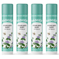 Badger Highland Mint Classic Lip Balm, 100% Organic Balm Long Lasting Lip Moisturizer w/Light Silky Texture, Refreshing, Invigorating & Soothing Mint Lip Balm, 4 Pack