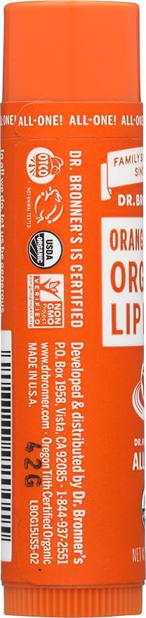 Dr Bronner's, Lip Balm Orange Ginger Organic, 0.15 Ounce