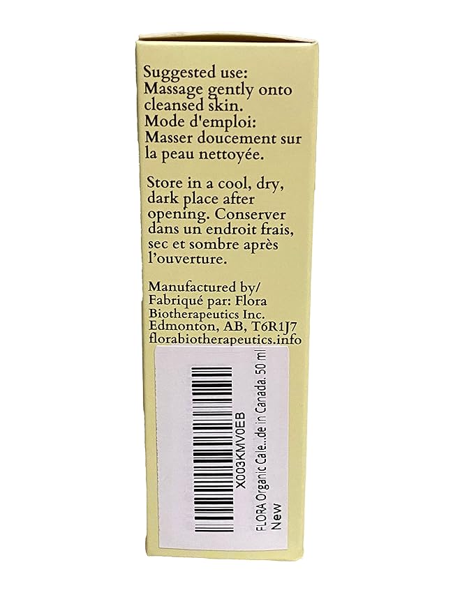 FLORA Organic Calendula & Chamomile Infused in Organic Sweet Almond Oil 100% Pure & Natural Moisturizer for Dry Skin. Revitalize & Protect. 1.7fl oz. Made in Canada