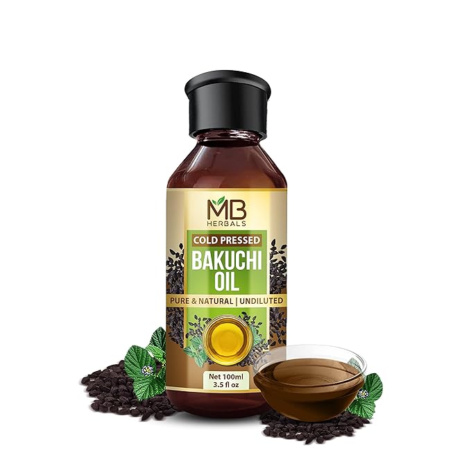 MB Herbals Bakuchi Oil, 100ml, 100% Pure Psoralea corylifolia Oil, For External Use Only