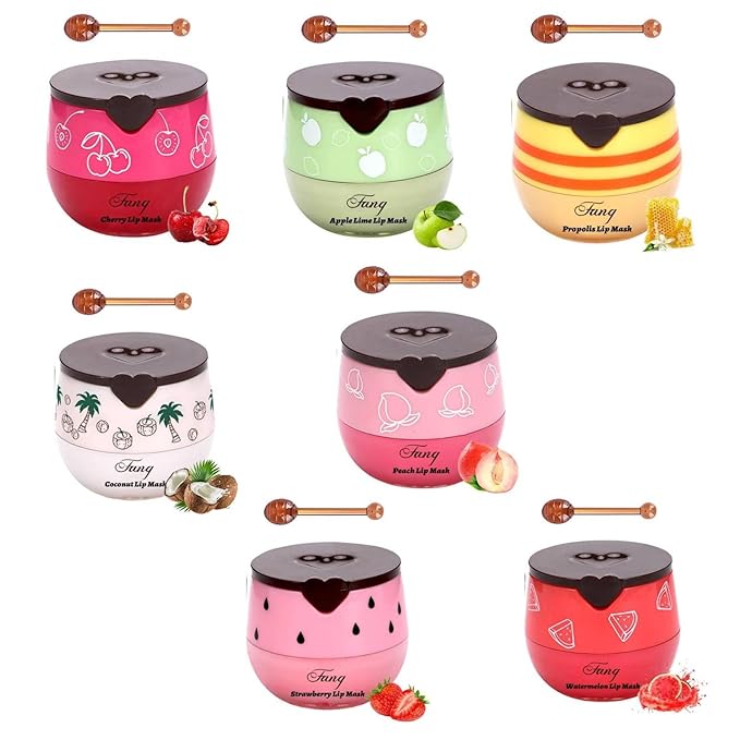 Lip Mask for Overnight Repair - Hydrating Lip Sleeping Mask with Vitamin E & Coconut Extract - Moisturizing Lip Balm Pack for Dry Lips, Non-Sticky Honeybalm Formula (Multiple)