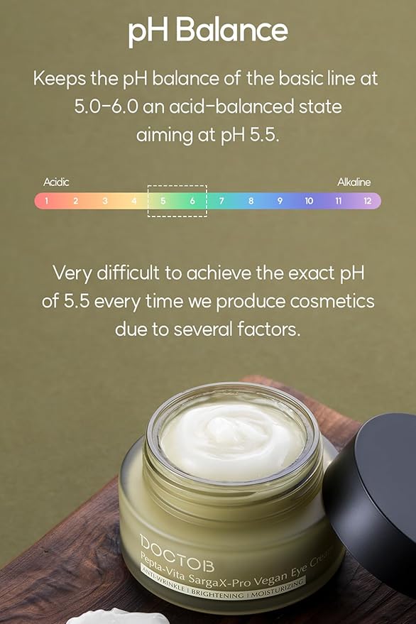TheMogan DOCTOB Pepta-Vita SargaX-Pro Vegan Eye Cream Revitalize, Anti-Aging, Reduce Deep Wrinkle, Firming, Dark Cricle, 12 Hyaluronic Acid + 6 Peptide + Adenosine 1.1oz