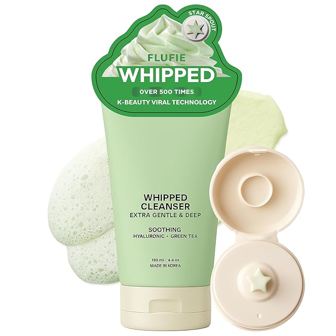 Whipped Facial Cleanser with Hyaluronic Acid & Green Tea – Deep Hydration & Gentle Pore Care – Dermatologist Tested, Anti-Aging, Korean Skin Care – Vegan, Cruelty-Free, Paraben-Free – 4.4 oz