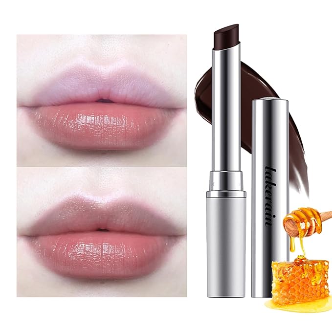 BAISEN DIARY 2PCS Honey Lipstick Tinted Lip Balm - Sheer Hydrating Lipstick for All Skin Tones - Moisturizing Lip Color, Nourishing Lip Balm with a Hint of Natural Black Cherry Tint
