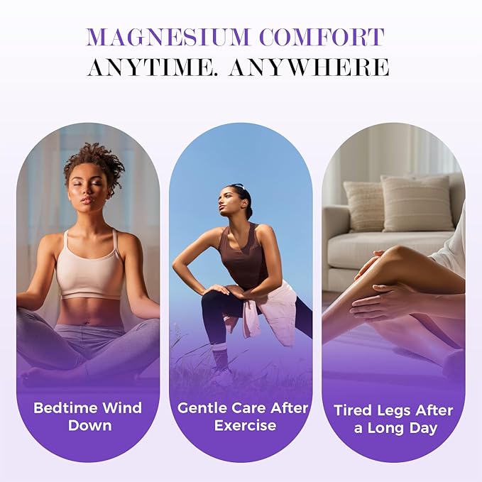 Magnesium Cream – Restful Sweet Sleep + Muscle Relaxation for Legs, Feet & Arms | Hydrating Body Cream with Magnesium & Shea Butter to Smooth Skin, Calm Gentle Formula 125 ml