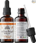 Witch Hazel Leaf Tincture, Witch Hazel Leaf Extract (Hamamelis Virginia) Herbal Supplement, Non-GMO in Cold-Pressed Organic Vegetable Glycerin 2 x 2 oz, 700 mg, 2 oz (60 ml)