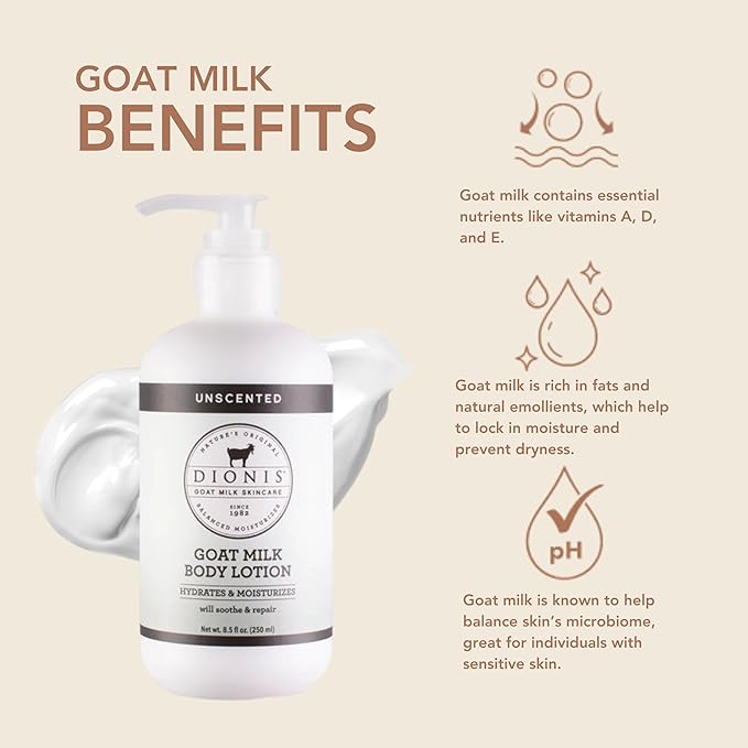 Dionis Goat Milk Body Lotion Unscented 8.5 oz (Pack of 1)