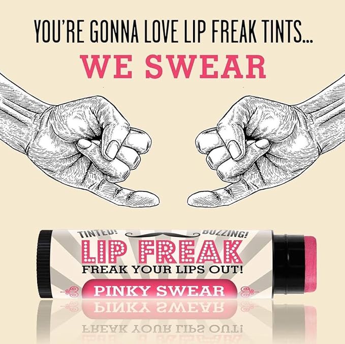 Doctor Lip Bang's BUZZING Lip Balm | Lip Freak| 100% All Natural | Cruelty Free | Tinted | Pinky Swear