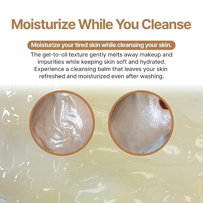 Vegan Cleansing Balm with PHA, Hypoallergenic Makeup Remover Balm, Gentle Exfoliation, Plant-Derived Ingredients, 3.53oz