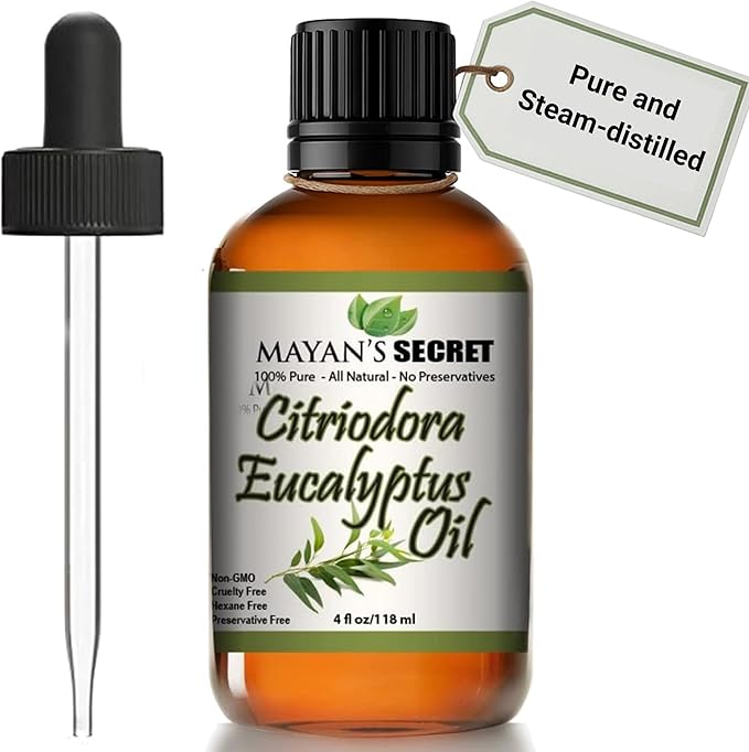 Pure Carrier and Essential Oils for Skin Care, Hair, Body Moisturizer for Face-Anti Aging Skin Care (Citriodora Eucalyptus Oil, 4oz)