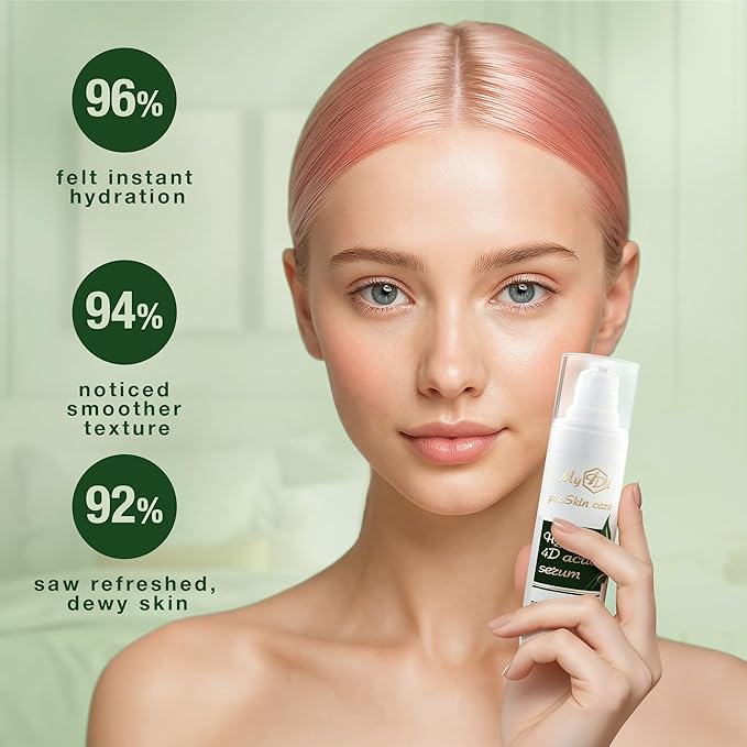 Hyaluronic Acid Serum for Face - HydrO 4D Action Day & Night Moisturizer for Face - Light Hyaluronic Acid Cream with Multi-Weight HA Complex, Centella Extract - for Dry & Dull Skin - 1 oz