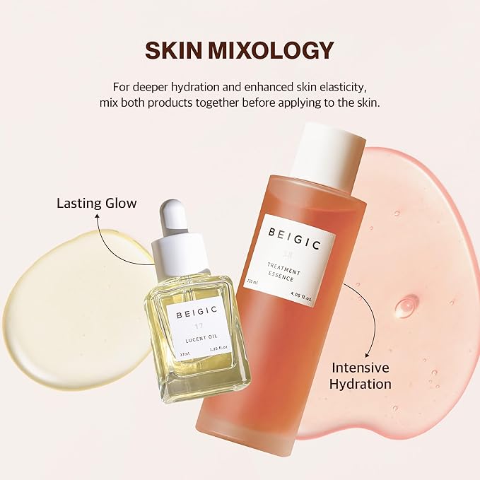 BEIGIC Treatment Essence - Hydrating Face Essence for Radiance & Smooth Skin Texture with Vegan Peptides & Niacinamide for Glass Skin (1.01 Fl. Oz)