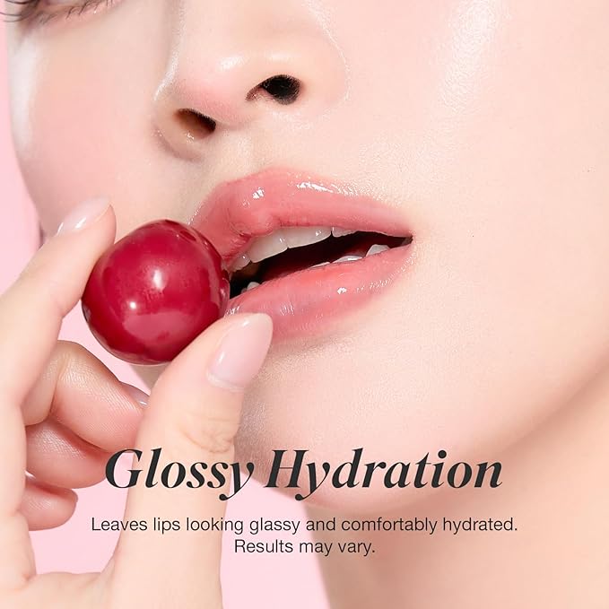 INGA Water Glow Melting Balm - Hydrating Tinted Lip Balm with Soft, Melt-On Texture, Natural Sheer, Glass-Like Finish with Non-Sticky, Lightweight Comfort (Lychee Juice)