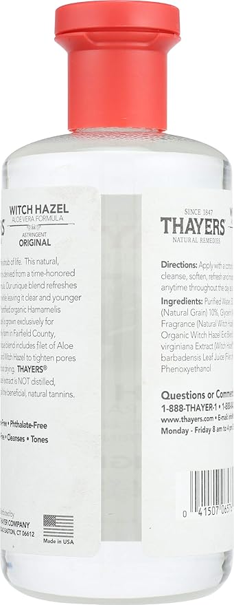 Thayers Witch Hazel with Aloe Vera, Original Astringent 12 oz