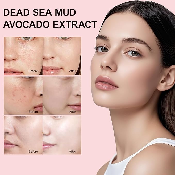 Clay Mud Face Mask for Women,Strawberry Dead Sea Mud Facial Mask Skincare,Deeping Cleansing,Oil Control,Hydrating Face Cleaning Clay Masks for All Skin Types (4.2OZ)