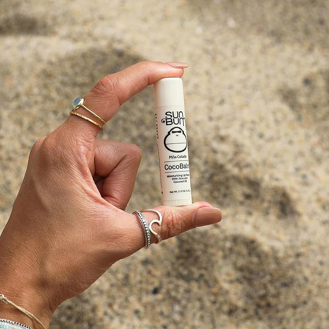 Sun Bum Cocobalm Piña Colada - Hydrating Lip Balm with Coconut Oil and Aloe Vera - 0.15 oz Stick