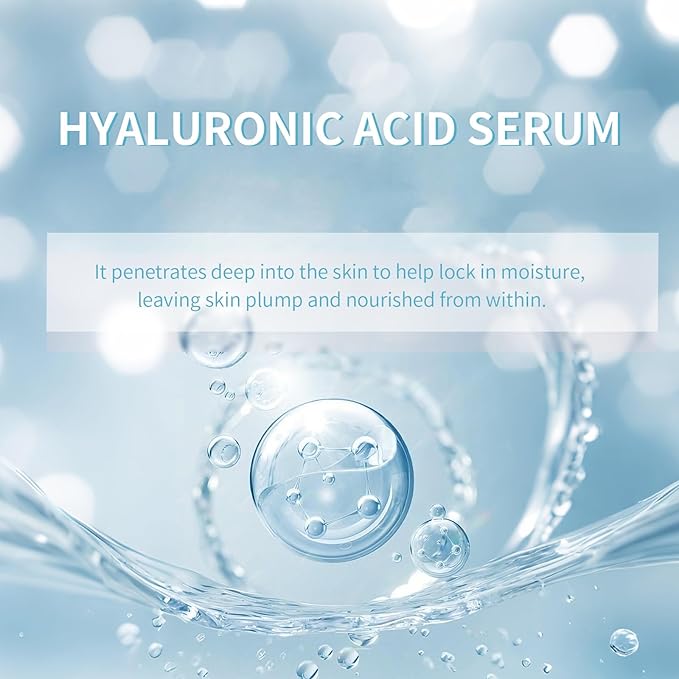 Pure Hyaluronic Acid Serum for Face, + Vitamin C & Betaine, Hydrating Brightening Facial Serum to Reduce Fine Lines, Anti-aging Treatment for Dry Skin & Wrinkles