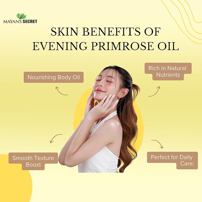 Pure Carrier and Essential Oils for Skin Care, Hair, Body Moisturizer for Face-Anti Aging Skin Care (Evening Primrose Oil Organic, 4oz)