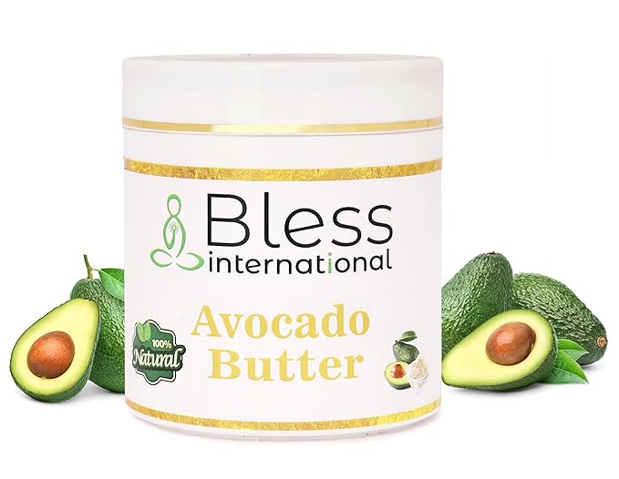 Organic Raw Avocado Butter 100% Pure,Natural & Unrefined| Skin Moisturizer For Face, Body & Hair| 1 LBS/450 GM Ivory / White Grade A | DIY Creams, Balms, Lotions, Soaps| Softens Dry & Tough Skin
