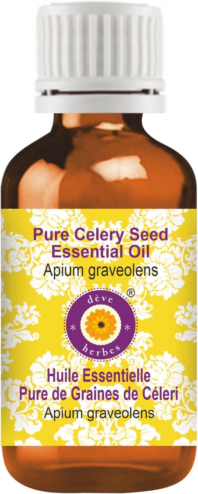 dève herbes Celery Seed Essential Oil (Apium graveolens) Pure | Non-Sticky | Non-Greasy | Lightweight | Men & Women | All Skin Types | Steam Distilled 50ml (1.69 oz)