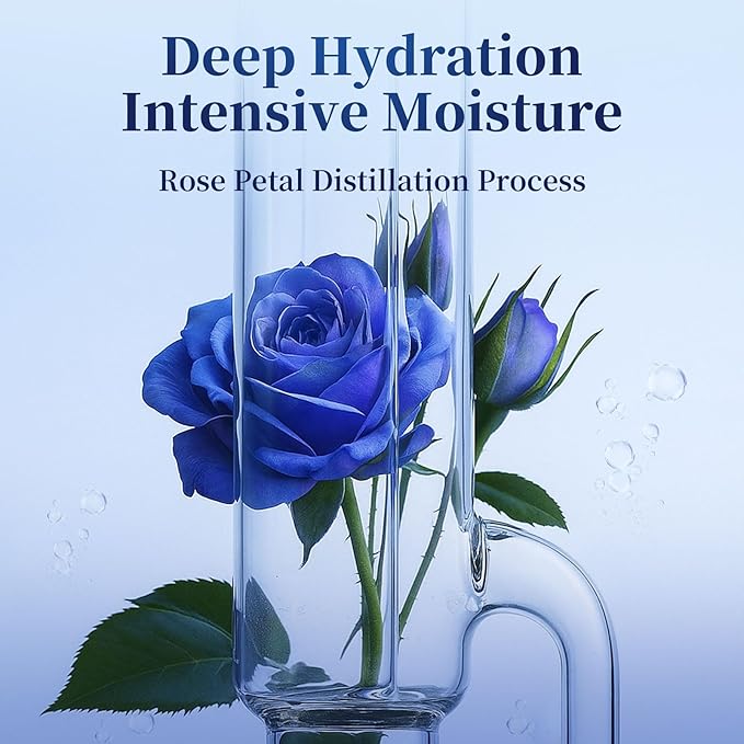 Venrock Rose Water Spray for Face, 3.4 fl oz Organic Face Mist with Damask Rose, Instant Hydration & Soothing for All Skin Types, 5-Second Fast Penetration, Alcohol-Free & Dye-Free, Vegan Skin Care
