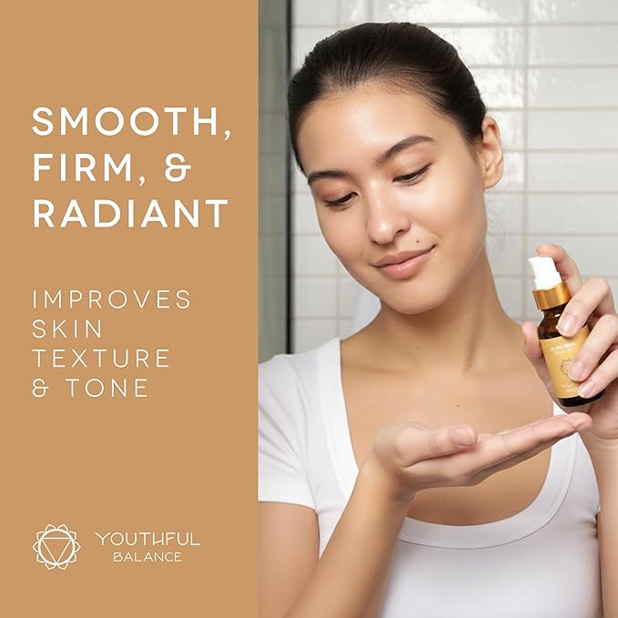 Anti Aging Face Oil Pump - Helichrysum & Frankincense Sacra with Organic Rosehip Seed Oil - Lightweight Facial Oil for Dry & Mature Skin - Firmer, Radiant Looking Skin - Fast Absorbing - 30ml