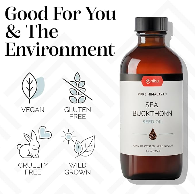 sibu Premium Himalayan Sea Buckthorn Seed Oil, 16 oz