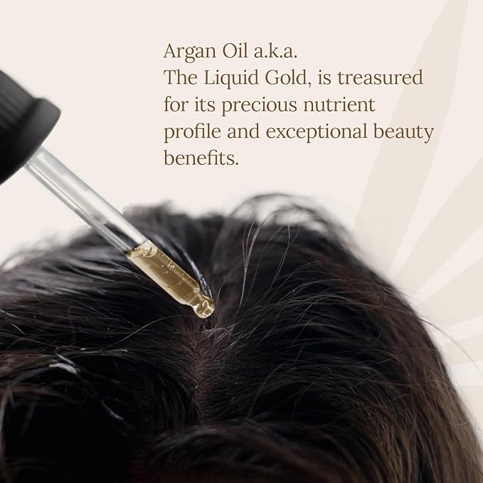 Juicy Chemistry Argan Oil, 30 ml | Pure, Cold-pressed & Organic Argan Oil for Moisturising Skin & Managing Dry, Frizzy Hair | Ecocert Certified Organic for Men & Women | Cruelty-free & 100% Vegan