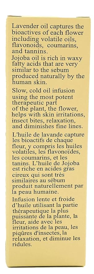 FLORA Organic Lavender infused in JOJOBA Oil. Relaxing. Calming. Regenerative. 1.7 fl oz. Made in Canada