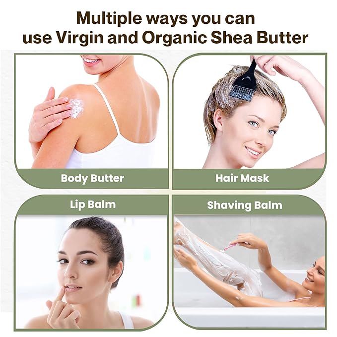 uh*Roh*Muh Shea Butter (Virgin) (Organic - USDA Certified) (Ghana) (Net Wt:1.6Kg/3.5lb) (Pack of 1)
