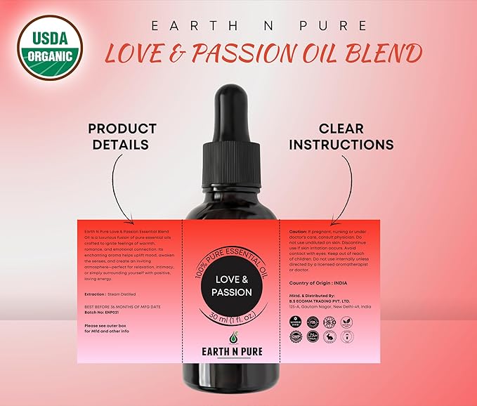 Earth N Pure Oil Blend for Love & Passion 100 ML