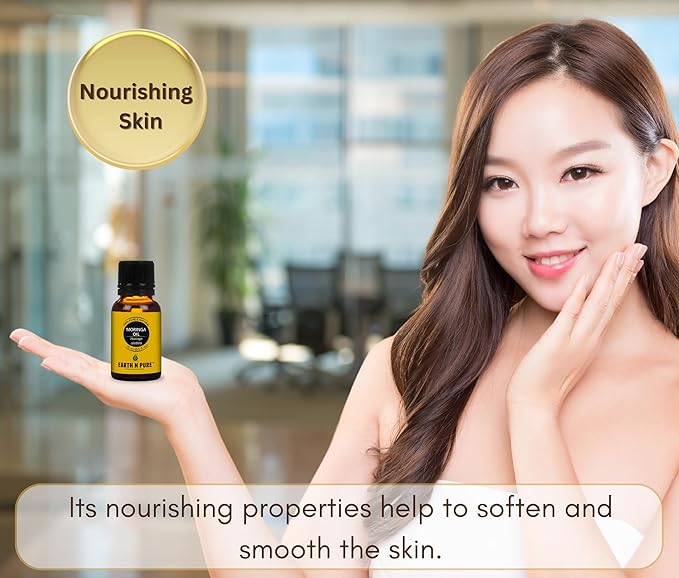 Earth N Pure Moringa Oil Cold Pressed, Natural and Therapeutic Grade 30 ml